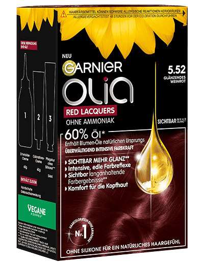 Olia Red Lacquers 5.52 Glänzendes Weinrot Produktbild